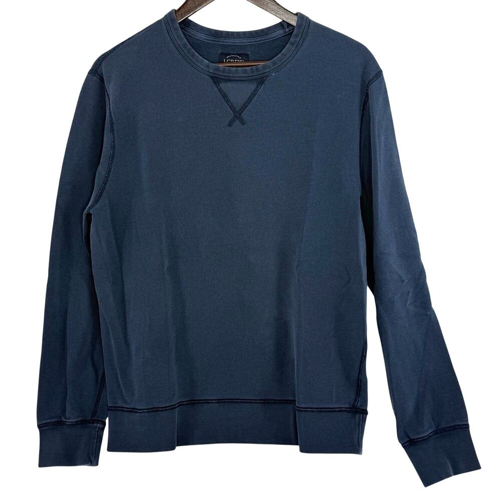 J.Crew Garment-Dyed Crewneck Sweatshirt Men's L Navy 100% Cotton